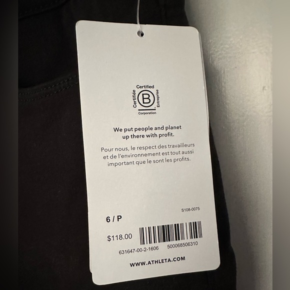 Athleta Women’s Flex Ultra Skinny Jean, size 6P. Black. New with tags. - Picture 7 of 7